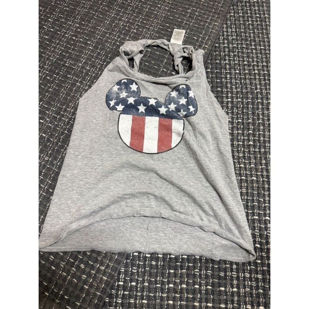 Disney Light Gray Tank Top with Logo Tag - Picture 1 of 3
